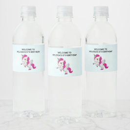 Rótulo De Garrafa De Vinho Corno rosa e bonito com Aniversário de Asas