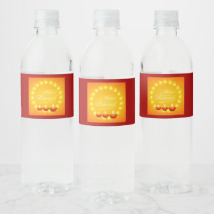 Rótulo De Garrafa De Vinho Correspondente ao Feliz Diwali Amarelo
