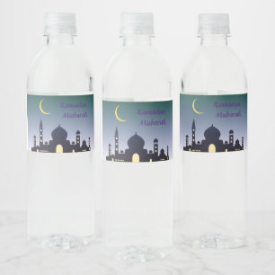 Rótulo De Garrafa De Vinho Crescente Islâmico Ramadan Kareem - Arte Tipográfi