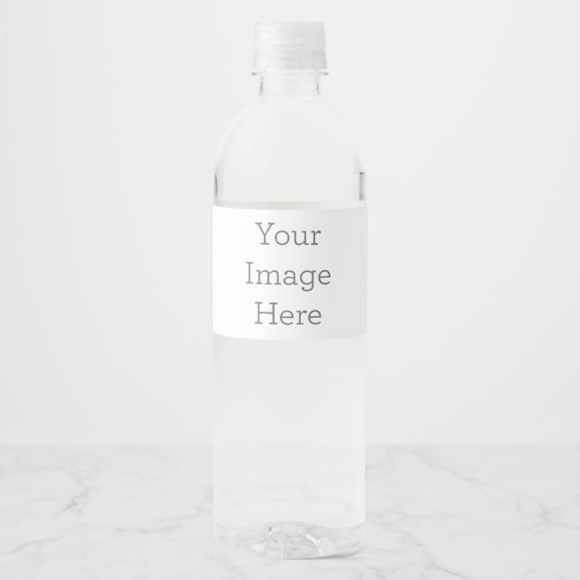 Rótulo para garrafa de água (20,32 x 5,39 cm) personalizável (Frente)
