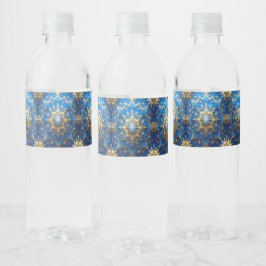 Rótulo De Garrafa De Vinho Decoração Azul de Feriado