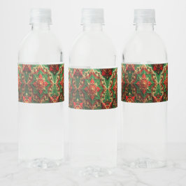 Rótulo De Garrafa De Vinho Decoração de Feriado Vermelho Verde