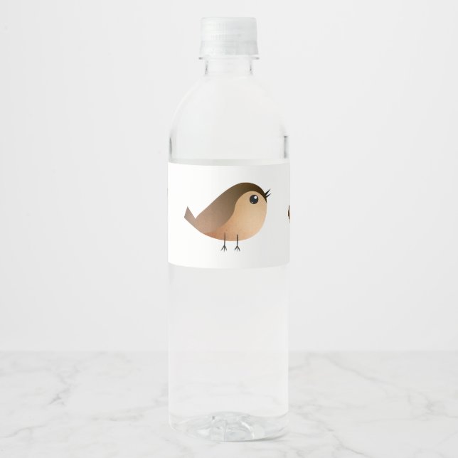 Rótulo De Garrafa De Vinho Desenho animado de passarinho (Frente)