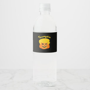 Rótulo De Garrafa De Vinho Design do Dia das Bruxas de Abóbora Trumpkin - Slo