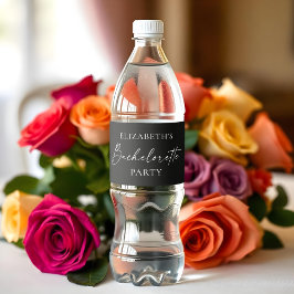 Rótulo De Garrafa De Vinho Despedida de Solteira em Caligrafia Minimalista Mo