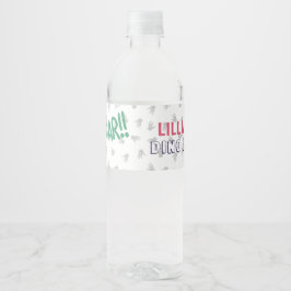 Rótulo De Garrafa De Vinho Dinossauro T-Rex em festas de aniversário rosa e r