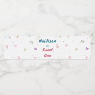 Rótulo De Garrafa De Vinho Doce Uma Rosquinha Bonita Colorida