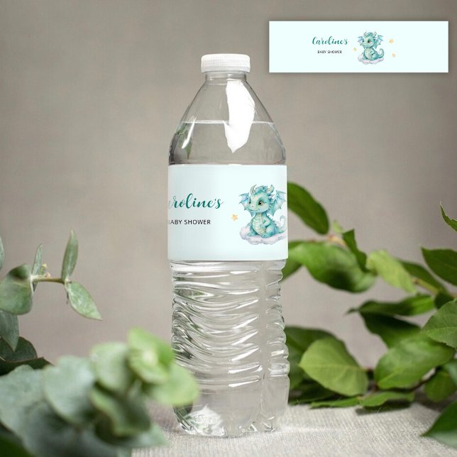 Rótulo De Garrafa De Vinho Dragão bebê (Criador carregado)