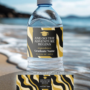 Rótulo De Garrafa De Vinho E Assim Começa A Aventura - Graduação Moderna