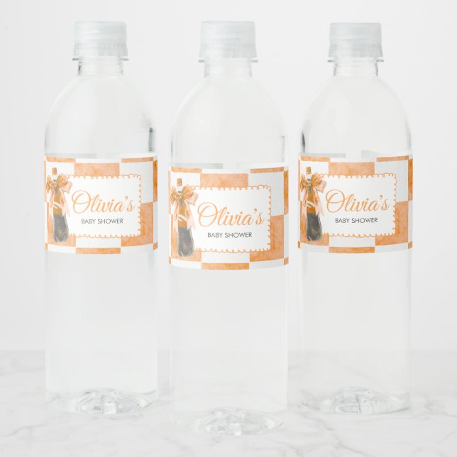 Rótulo De Garrafa De Vinho Ela Está Pronta para Parir Chá de Bebê (Garrafas)