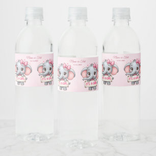 Rótulo De Garrafa De Vinho Elefante Rosa