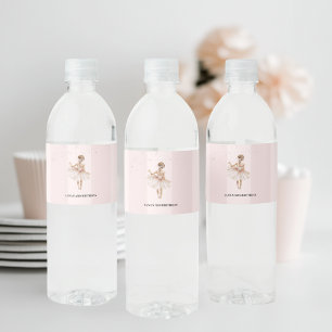 Rótulo De Garrafa De Vinho Elegante Ballerina Pink Aniversário