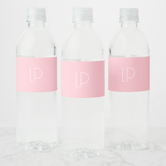 Rótulo De Garrafa De Vinho Elegante inicial moderna minimalista em rosa paste