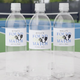 Rótulo De Garrafa De Vinho Encontrou Sua Parceira de Pickleball Despedida de