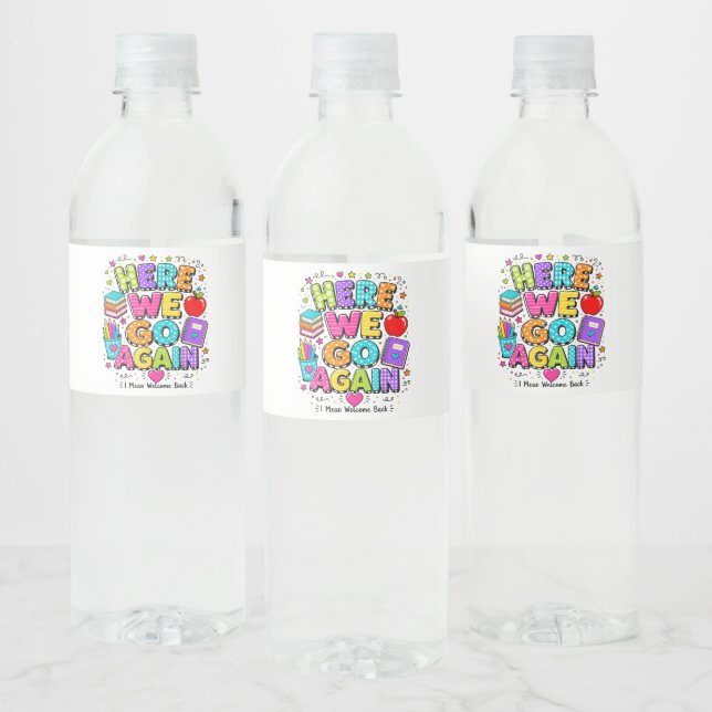 Rótulo De Garrafa De Vinho Engraçado Aqui Vamos Nós de Novo Quer Dizer Volta  (Garrafas)