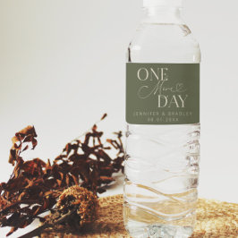 Rótulo De Garrafa De Vinho Ensaio de Casamento One More Day Verde Sage