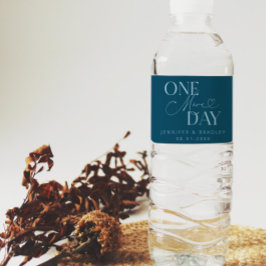 Rótulo De Garrafa De Vinho Ensaio de Casamento Um Dia Adicional Turquesa