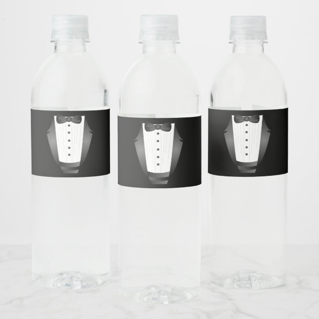 Rótulo De Garrafa De Vinho Equipe do padrinho de casamento Smoking preto para (Garrafas)