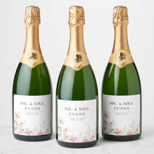 Rótulo de Garrafa de Vinho Espumante. (Garrafas)