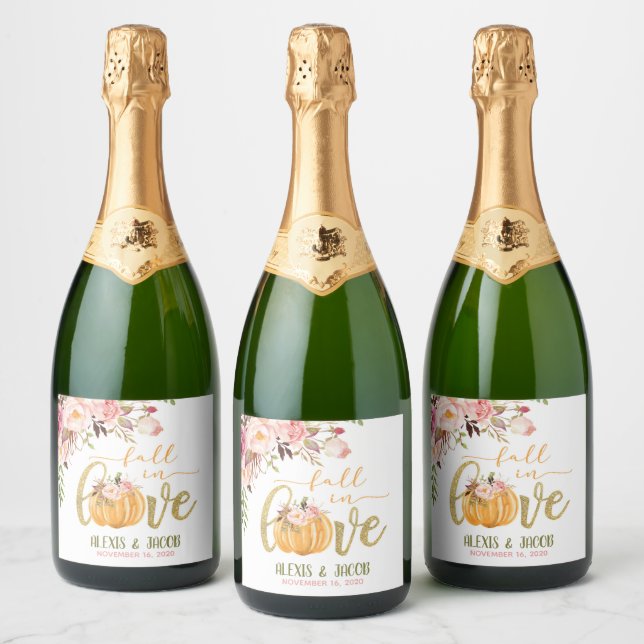 Rótulo de Garrafa de Vinho Espumante Enamorados (Garrafas)