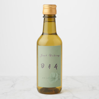 Rótulo de Garrafa de Vinho Espumante Verde Salvia