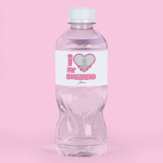 Rótulo De Garrafa De Vinho Eu Amo Meu Namorado Personalizado – Adicionar Foto