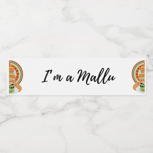 Rótulo De Garrafa De Vinho Eu sou uma máscara facial premium mallu clássica a (Rótulo Único)