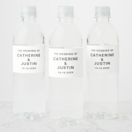 Rótulo De Garrafa De Vinho Evento de Casamento Minimalista Moderno Todo o Tex