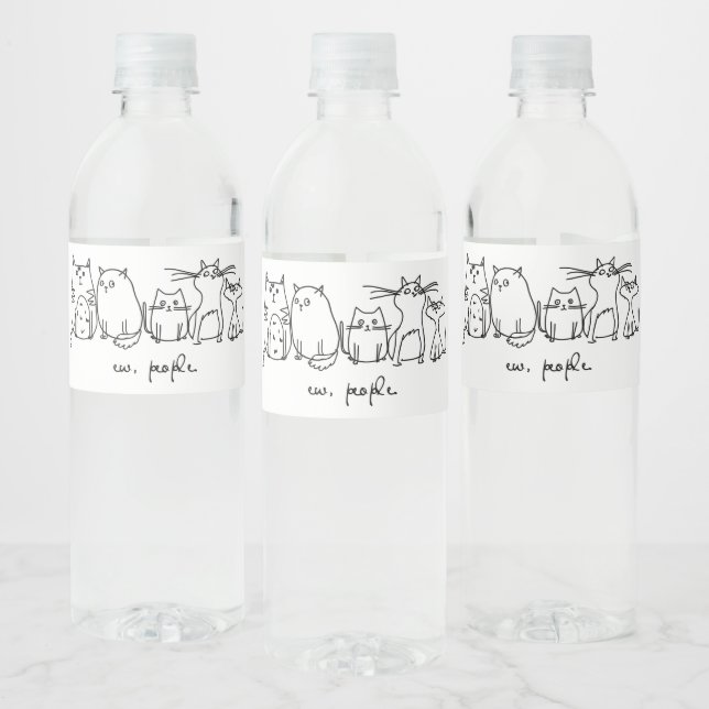 Rótulo De Garrafa De Vinho Ew, Pessoas Engraçadas, Amantes De Gato (Garrafas)