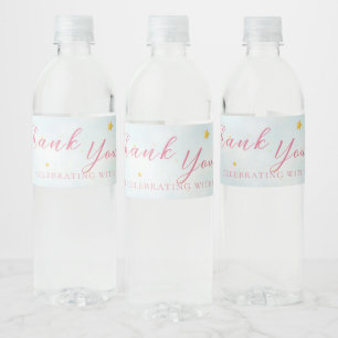 Rótulo De Garrafa De Vinho Fairytale baby Pony belos balões estrelas obrigado