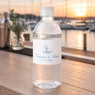 Rótulo De Garrafa De Vinho Favor de Casamento do Clube de Iate de Vela
