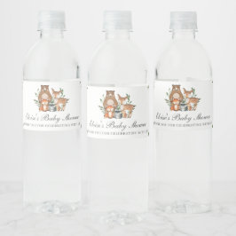 Rótulo De Garrafa De Vinho Favor do primeiro aniversario de Animais da Flores