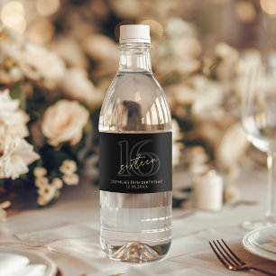 Rótulo De Garrafa De Vinho Festa de 16 Anos do Moderno Ouro Negro