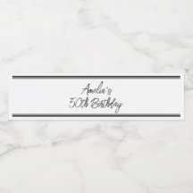 Festa de aniversário Branca e Negra Moderna