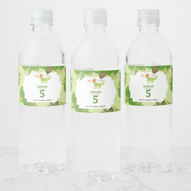 Rótulo De Garrafa De Vinho Festa de aniversário de Iguana Lizard para Animais (Garrafas)