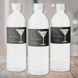 Rótulo De Garrafa De Vinho Festa de aniversário Tini Bit Older Martini