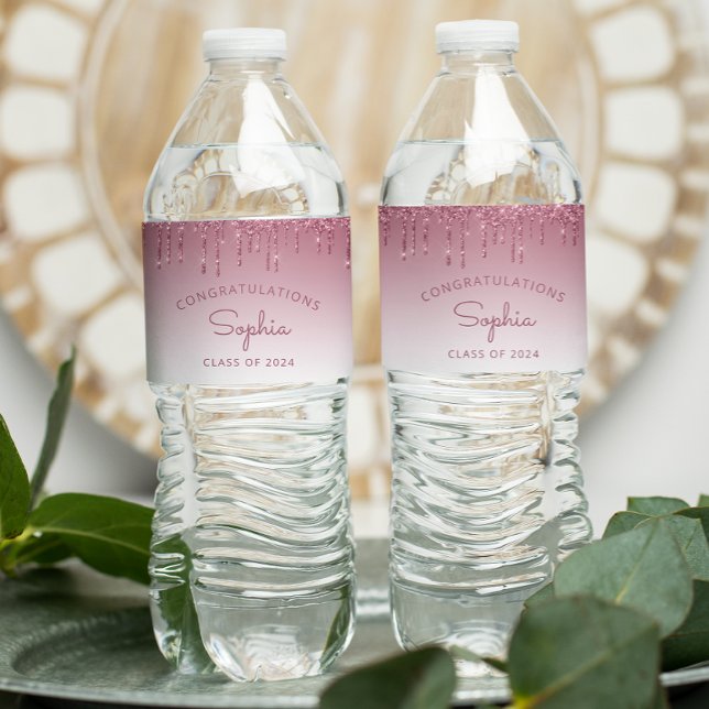 Rótulo De Garrafa De Vinho festa de formatura de Coleta Brilhante 2024 (Criador carregado)