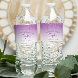 Rótulo De Garrafa De Vinho festa de formatura Roxo 2024