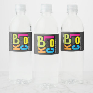 Rótulo De Garrafa De Vinho Festa de Quarteirão Noturna Tipografia Retro