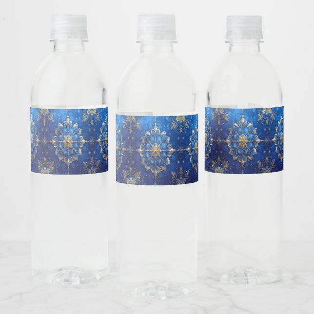 Rótulo De Garrafa De Vinho Festa Decorativa Azul (Garrafas)