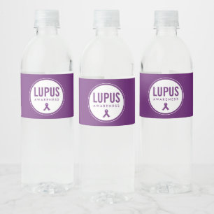 Rótulo De Garrafa De Vinho Fita de Sensibilização do Lupus Roxo