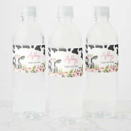 Rótulo De Garrafa De Vinho Floral Santa Chá de fraldas