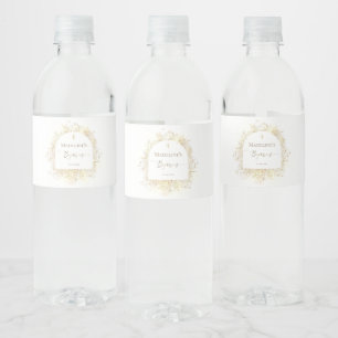 Rótulo De Garrafa De Vinho flores amarelas brancas Batismo