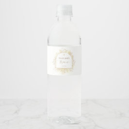 Rótulo De Garrafa De Vinho flores amarelas brancas Batismo