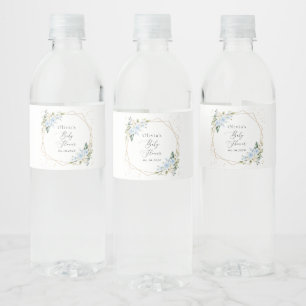 Rótulo De Garrafa De Vinho Flores Azuis, Flores Brancas, Folhagens, Chás de B