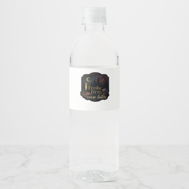 Rótulo De Garrafa De Vinho Florestas Místicas de Fantasia Whimsigoth, Luas &  (Frente)