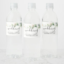 Rótulo De Garrafa De Vinho Forest Green Wedding