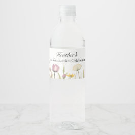 Rótulo De Garrafa De Vinho Formatura da Flor Silvestre