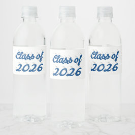Rótulo De Garrafa De Vinho Formatura da turma de 2026 com letra azul