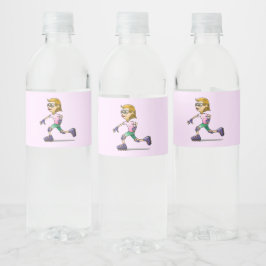 Rótulo De Garrafa De Vinho Garota Legal de Patins